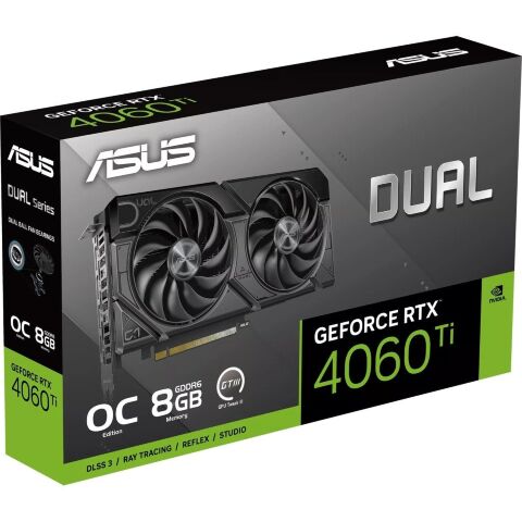 Видеокарта ASUS GeForce RTX4060Ti 8Gb DUAL OC EVO (DUAL-RTX4060TI-O8G-EVO) - Нулевой остаток (Feed) - Нулевой остаток (Feed)