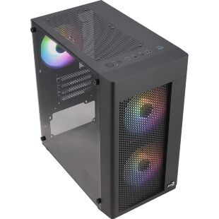 Корпус для ПК AeroCool Hexform-G-BK-v2 Black 600W (ACCX-PV38004.11)