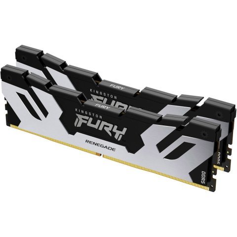 Модуль памяти для компьютера DDR5 48GB (2x24GB) 8000 MHz Renegade Black/Silver Kingston Fury (ex.HyperX) (KF580C38RSK2-48) - Нулевой остаток (Feed) - Нулевой остаток (Feed)