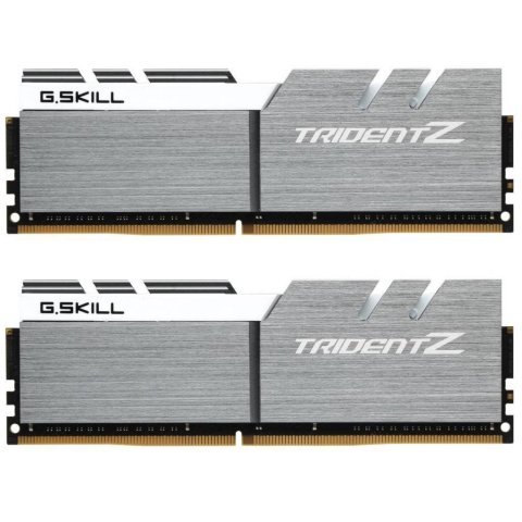 Модуль памяти для компьютера DDR4 16GB (2x8GB) 3200 MHz Trident Z Silver H/ White G.Skill (F4-3200C16D-16GTZSW) - Нулевой остаток (Feed)  - Нулевой остаток (Feed)