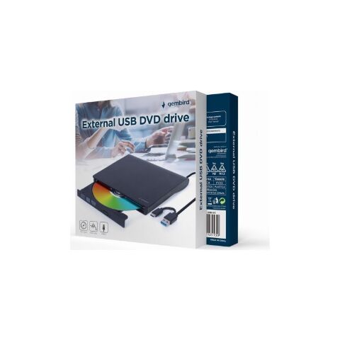 Оптический привод DVD-RW Gembird DVD-USB-03 - Нулевой остаток (Feed)  - Нулевой остаток (Feed) 