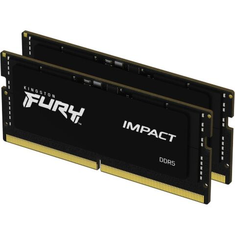 Модуль памяти для ноутбука SoDIMM DDR5 32GB (2x16GB) 5600 MHz Impact Black Kingston Fury (ex.HyperX) (KF556S40IBK2-32) - Нулевой остаток (Feed)  - Нулевой остаток (Feed) 
