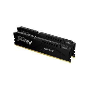 Модуль памяти для компьютера DDR5 128GB (2x64GB) 5600 MHz Beast Black Kingston Fury (ex.HyperX) (KF556C40BBK2-128)