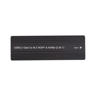 Карман внешний PowerPlant SSD Premium M.2 PCIe NGFF/NVMe USB3.2 (HC380510)