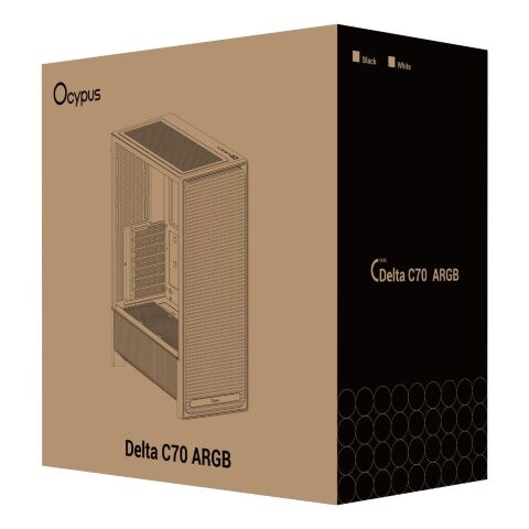 Корпус для ПК OCYPUS DELTA-C70-BKG400XX-GL - Нулевой остаток (Feed)  - Нулевой остаток (Feed) 