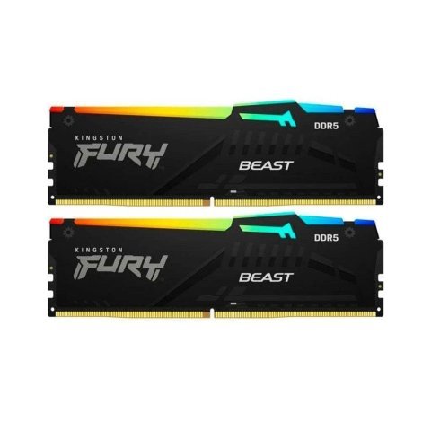 Модуль памяти для компьютера DDR5 16GB (2x8GB) 5200 MHz Beast RGB Kingston Fury (ex.HyperX) (KF552C36BBEAK2-16) - Нулевой остаток (Feed)  - Нулевой остаток (Feed) 
