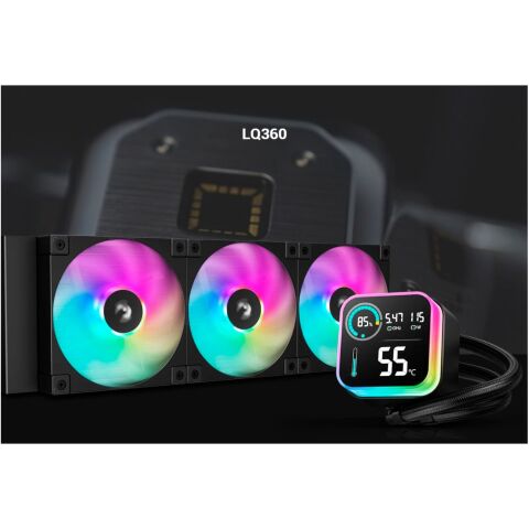 Система жидкостного охлаждения Deepcool LQ360 Black (R-LQ360-BKLSMW-G-1) - Нулевой остаток (Feed) - Нулевой остаток (Feed)