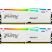 Модуль памяти для компьютера DDR5 32GB (2x16GB) 5600 MHz FURY Beast White RGB Kingston Fury (ex.HyperX) (KF556C36BWEAK2-32) - Нулевой остаток (Feed) - Нулевой остаток (Feed)
