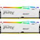 Модуль памяти для компьютера DDR5 32GB (2x16GB) 5600 MHz FURY Beast White RGB Kingston Fury (ex.HyperX) (KF556C36BWEAK2-32) - Нулевой остаток (Feed) - Нулевой остаток (Feed)