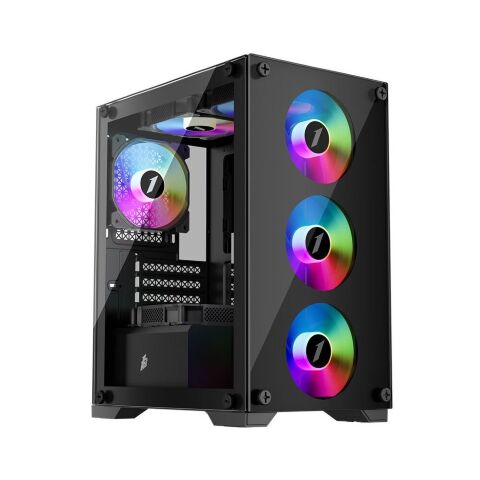 Корпус для ПК 1stPlayer X2-M-BK-4F1-PS-600FK-EU - Нулевой остаток (Feed) - Нулевой остаток (Feed)