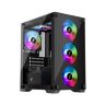 Корпус для ПК 1stPlayer X2-M-BK-4F1-PS-600FK-EU