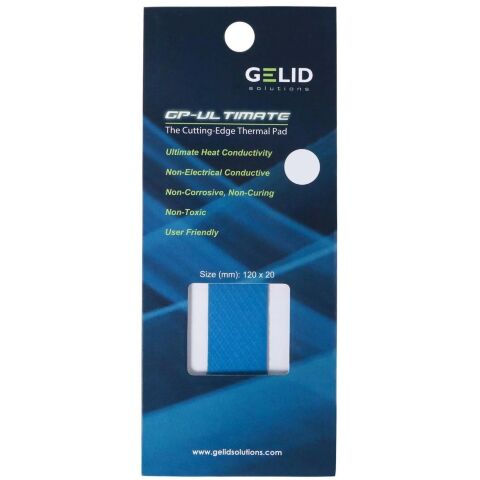 Термопрокладка Gelid Solutions GP-Ultimate Thermal Pad 120x20x1.5 mm (TP-GP04-R-C) - Акссесуары к системам охлаждения - Акссесуары к системам охлаждения