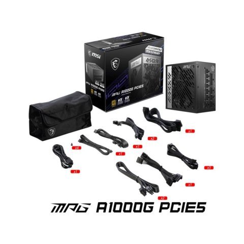 Блок питания MSI 1000W (MPG A1000G PCIE5) - Нулевой остаток (Feed)  - Нулевой остаток (Feed) 