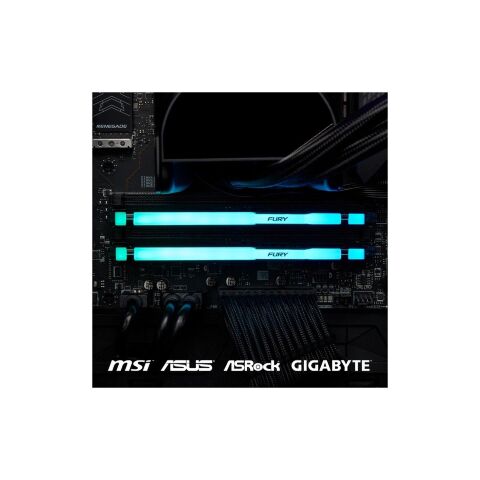 Модуль памяти для компьютера DDR5 128GB (2x64GB) 5600 MHz Beast RGB Kingston Fury (ex.HyperX) (KF556C40BBAK2-128) - Модули памяти для компьютера - Модули памяти для компьютера
