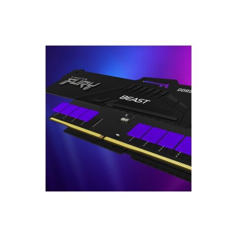 Модуль памяти для компьютера DDR5 128GB (2x64GB) 5600 MHz Beast RGB Kingston Fury (ex.HyperX) (KF556C40BBAK2-128) - Модули памяти для компьютера - Модули памяти для компьютера