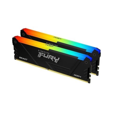 Модуль памяти для компьютера DDR4 64GB (2x32GB) 3200 MHz Beast RGB Black Kingston Fury (ex.HyperX) (KF432C16BB2AK2/64) - Нулевой остаток (Feed)  - Нулевой остаток (Feed) 