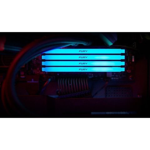 Модуль памяти для компьютера DDR4 64GB (2x32GB) 3200 MHz Beast RGB Black Kingston Fury (ex.HyperX) (KF432C16BB2AK2/64) - Нулевой остаток (Feed)  - Нулевой остаток (Feed) 