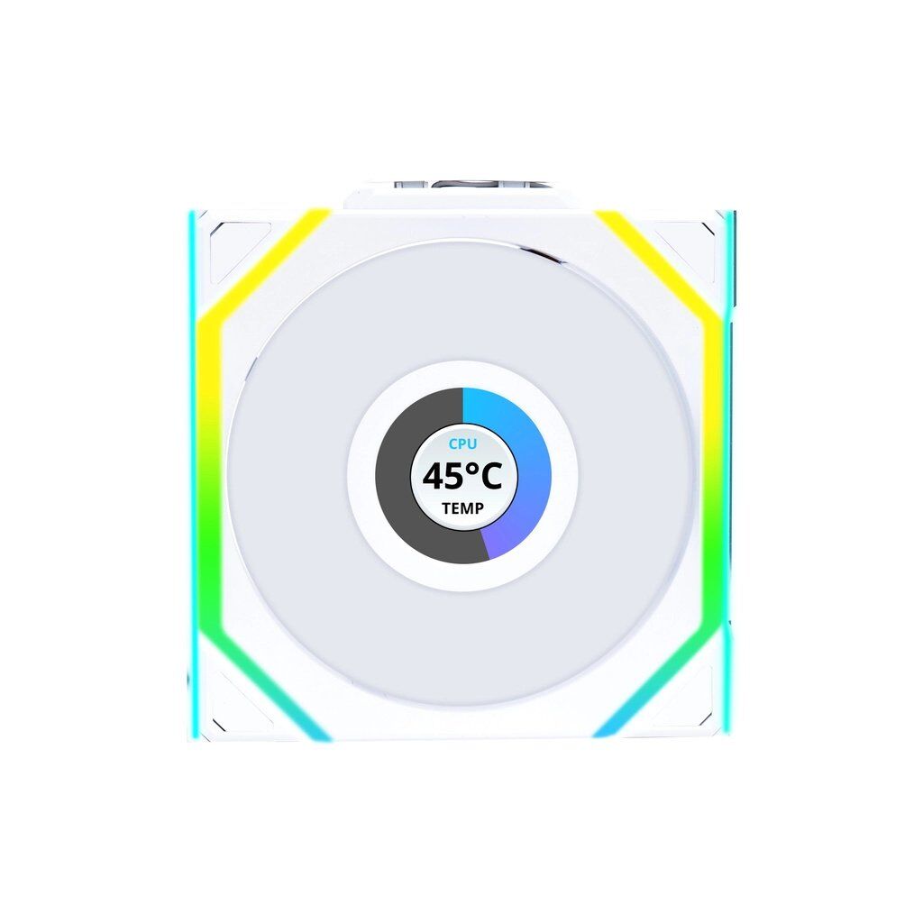 Кулер для корпуса Lian Li Uni Fan SL WIRELESS LCD Reverse, 120-1 (G99.12RSLLCD1W1W.00)