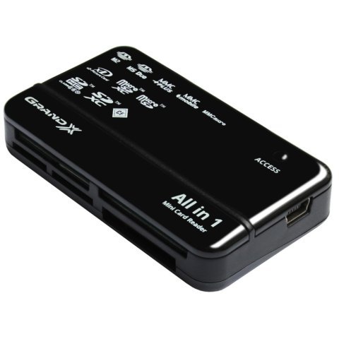 Считыватель флеш-карт Grand-X CRX05Black - Нулевой остаток (Feed) - Нулевой остаток (Feed)