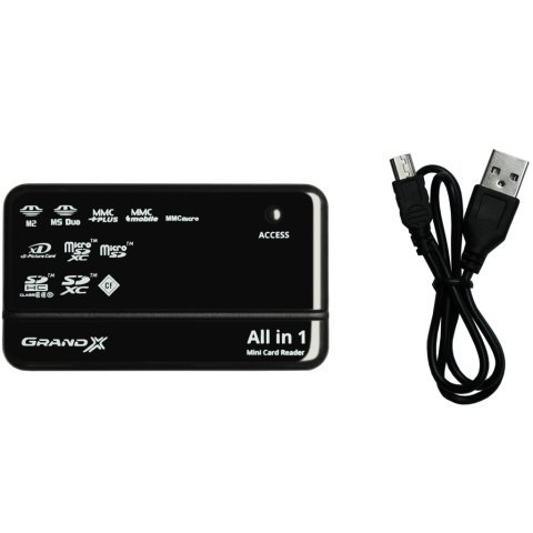 Считыватель флеш-карт Grand-X CRX05Black - Нулевой остаток (Feed) - Нулевой остаток (Feed)