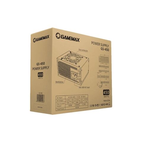 Блок питания Gamemax GS-450 80+ - Нулевой остаток (Feed)  - Нулевой остаток (Feed) 