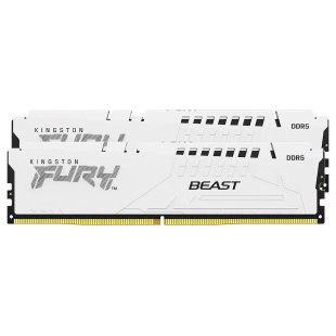 Модуль памяти для компьютера DDR5 64GB (2x32GB) 5200 MHz FURY Beast White Kingston Fury (ex.HyperX) (KF552C40BWK2-64)