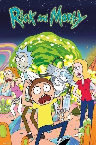 Постер Рік та Морті Rick and Morty Maxi Poster Group плакат 90*60 см -   -  