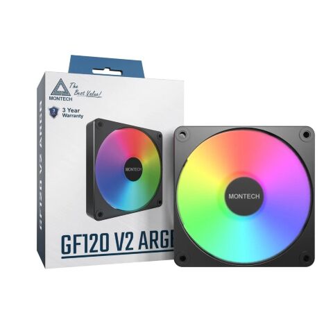 Кулер для корпуса MONTECH GF120 V2 ARGB PWM (B) - Нулевой остаток (Feed)  - Нулевой остаток (Feed) 