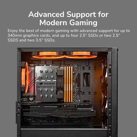 Корпус Cougar UNIFACE MINI RGB Black - Нулевой остаток (Feed)  - Нулевой остаток (Feed) 