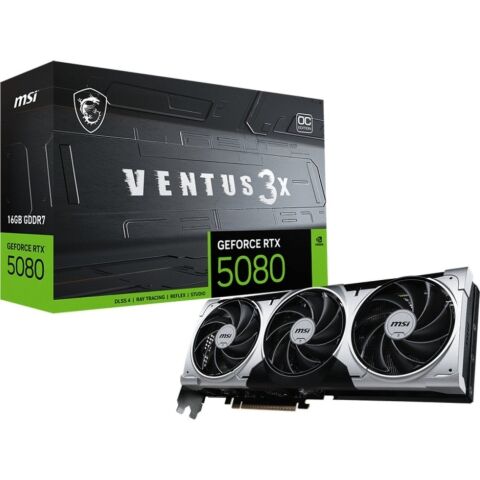 Видеокарта MSI GeForce RTX5080 16GB VENTUS 3X OC PLUS (RTX 5080 16G VENTUS 3X OC PLUS) - Нулевой остаток (Feed) - Нулевой остаток (Feed)