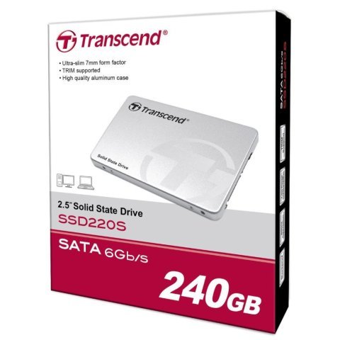 Накопитель SSD 2.5" 240GB Transcend (TS240GSSD220S) - Внутренние SSD  - Внутренние SSD 