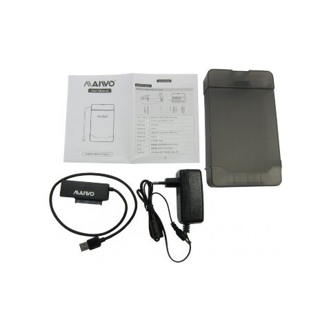 Карман внешний Maiwo K104A USB 3.0 - SATA III, с блоком питания 12В/2А (K10435) - Нулевой остаток (Feed) - Нулевой остаток (Feed)
