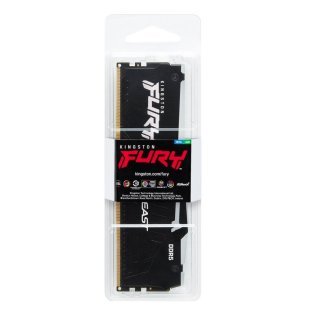 Модуль памяти для компьютера DDR5 16GB 5200 MHz Beast Black RGB Kingston Fury (ex.HyperX) (KF552C40BBA-16)