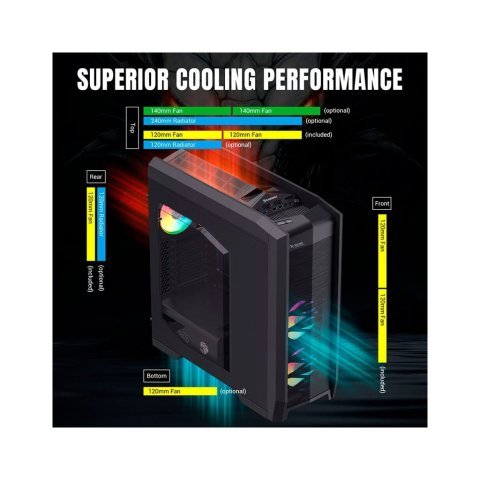 Корпус Gamemax Dragon Knight 2 - Нулевой остаток (Feed)  - Нулевой остаток (Feed)