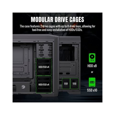 Корпус Gamemax Dragon Knight 2 - Нулевой остаток (Feed)  - Нулевой остаток (Feed)