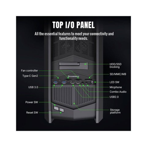 Корпус Gamemax Dragon Knight 2 - Нулевой остаток (Feed)  - Нулевой остаток (Feed)