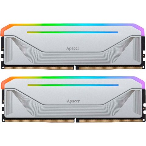 Модуль памяти для компьютера DDR5 32GB (2x16GB) 5200 MHz NOX RGB Silver Apacer (AH5U32G52C522NWAA-2) - Нулевой остаток (Feed) - Нулевой остаток (Feed)