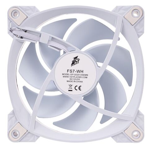 Кулер для корпуса 1stPlayer FS7 White (FS7-WH-1IN1) - Вентиляторы к корпусам  - Вентиляторы к корпусам 