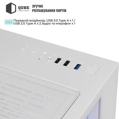 Корпус для ПК Qube CRYSTAL_GWNU3 - Корпуса  - Корпуса 