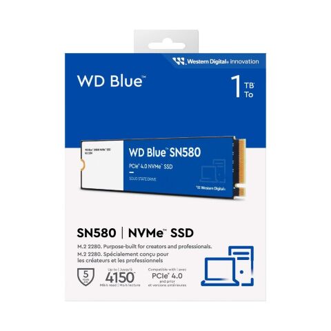 Накопитель SSD M.2 2280 1TB SN580 Blue WD (WDS100T3B0E) - Нулевой остаток (Feed)  - Нулевой остаток (Feed) 