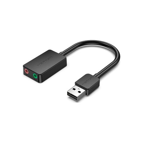 Звуковая плата Vention Audio USB 2х3,5 мм jack 0.15m (CDYB0) - Звуковые платы - Звуковые платы