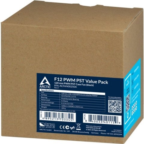 Кулер для корпуса Arctic F12 PWM PST (ACFAN00250A) - Нулевой остаток (Feed)  - Нулевой остаток (Feed)