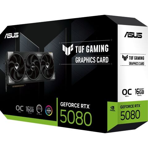 Видеокарта ASUS GeForce RTX5080 16GB TUF OC GAMING (TUF-RTX5080-O16G-GAMING) - Нулевой остаток (Feed) - Нулевой остаток (Feed)