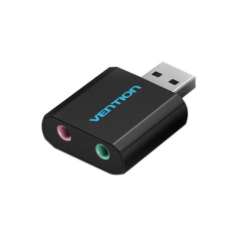 Звуковая плата Vention Audio USB 2х3,5mm jack Metal (VAB-S17-B) - Звуковые платы - Звуковые платы