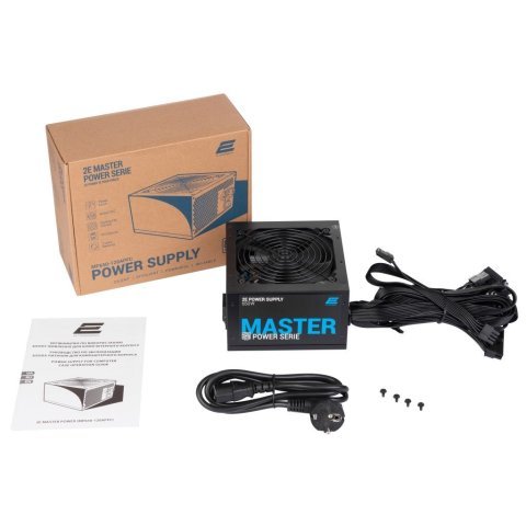 Блок питания 2E MASTER POWER (650W), >80, 80+ White, 120mm, 1xMB 24pin(20+4), 1xCPU 8pin(4+4), 3xMolex, 5xSATA, (2E-MP650-120APFC) - Нулевой остаток (Feed)  - Нулевой остаток (Feed) 