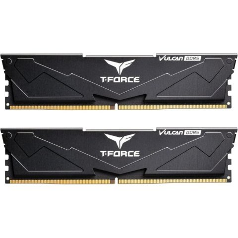 Модуль памяти для компьютера DDR5 32GB (2x16GB) 6000 MHz T-Force Vulcan Black Team (FLBD532G6000HC38JDC01) - Нулевой остаток (Feed) - Нулевой остаток (Feed)