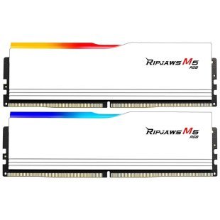 Модуль памяти для компьютера DDR5 64GB (2x32GB) 6400 MHz Ripjaws M5 RGB Matte White G.Skill (F5-6400J3239G32GX2-RM5RW)