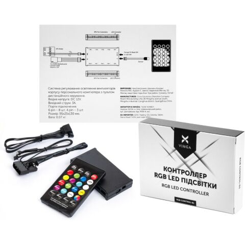Модуль управления подсветкой Vinga RGB control-01 - Акссесуары к системам охлаждения - Акссесуары к системам охлаждения