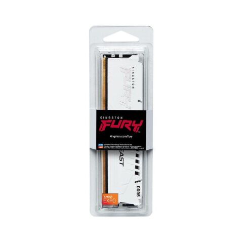 Модуль памяти для компьютера DDR5 16GB 6000 MHz Beast White EXPO Kingston Fury (ex.HyperX) (KF560C30BWE-16) - Нулевой остаток (Feed)  - Нулевой остаток (Feed) 