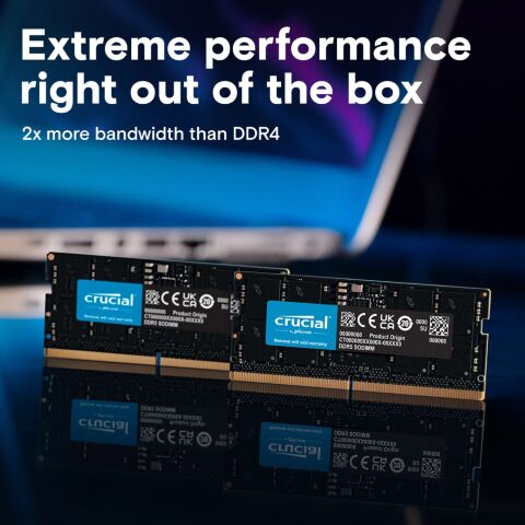 Модуль памяти для ноутбука SoDIMM DDR5 8GB 5600 MHz Micron (CT8G56C46S5T) - Модули памяти к ноутбукам - Модули памяти к ноутбукам